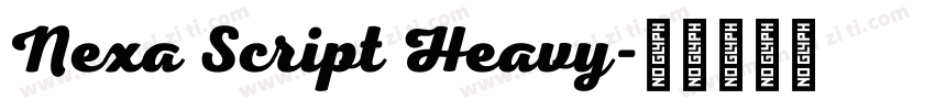 Nexa Script Heavy字体转换